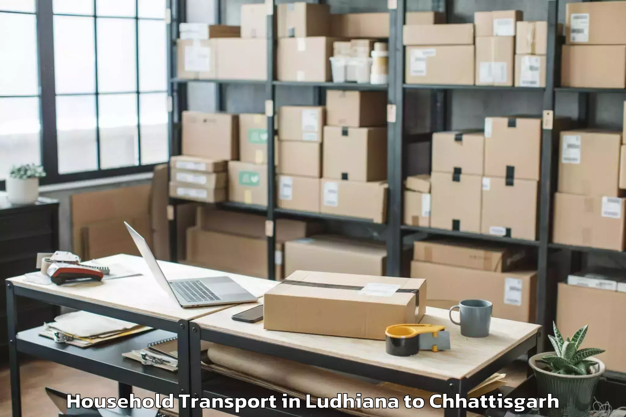 Reliable Ludhiana to Korba Household Transport